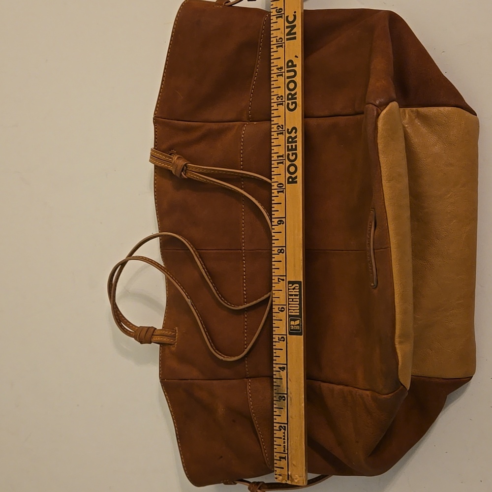 ✔️Lucky Brand Brown Leather Tulip Tote - Picture 5 of 10